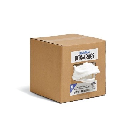 Workwipes Exact Cut New White 100% Cotton Rags 1 box WIP121